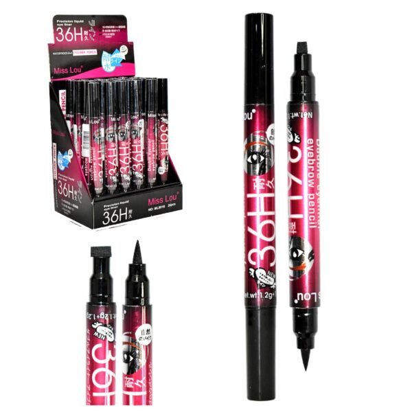 Delineador de ojos con sello Miss Lou 36h 2 en 1