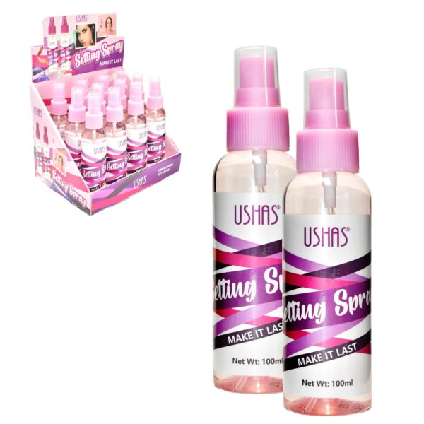 Spray Sellador De Maquillaje USHAS Presentación Lila