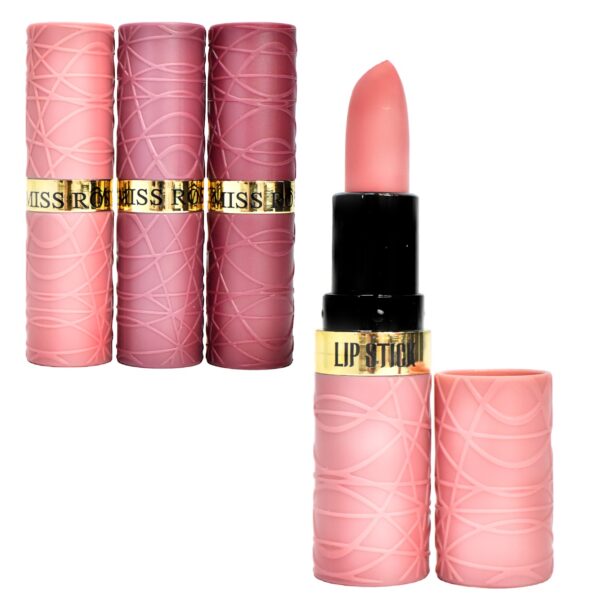 Labial Miss Rose Matte Con Diseño Lineal