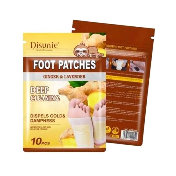 Kit de 10 Parches Para Pies De Jengibre Y Lavanda Disunie