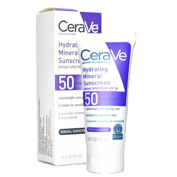 Protector Solar Mineral Hidratante De Cerave 50+ 75Ml