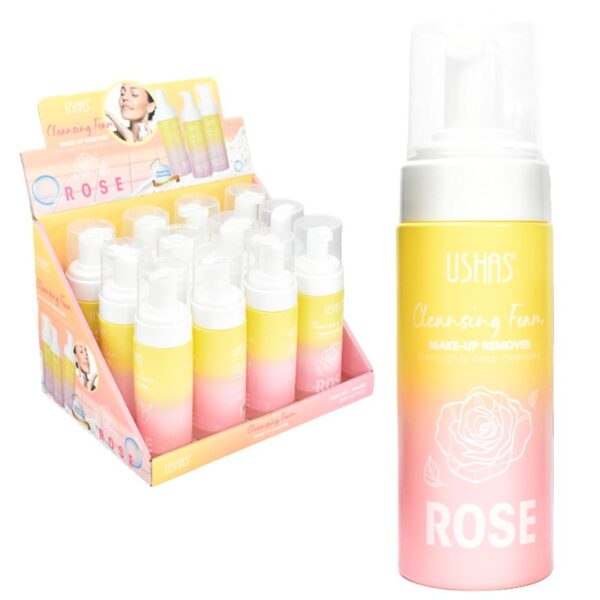 Espuma Facial Ushas De Rosas Frasco Amarillo Y Rosado 155G