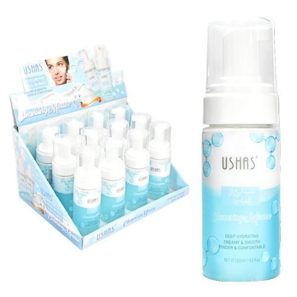 Espuma Facial Ushas De Acido Hialuronico Y Aloe Vera 120Ml - Imagen 2