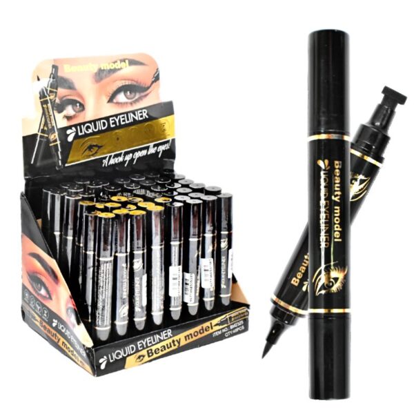 Delineador Para Ojos  Liquido Doble Punta Beauty Model
