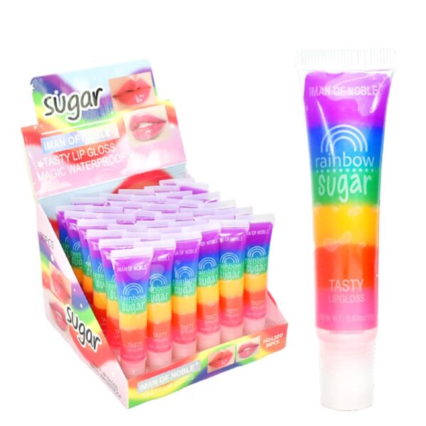 Brillo Labial Rainbow Sugar 6 Colores Iman Of Noble Arcoiris