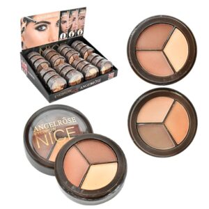 Sombra, Iluminador Y Polvo Para Cejas Angel Rose 3 Colores Surtidos