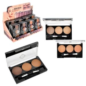 Sombra, Iluminador Y Polvo Para Cejas Angel Rose 3 Colores Surtidos