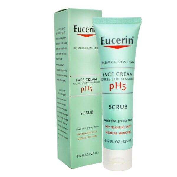 Crema Facial Para Piel Sensible Eucerin Empaque Verde