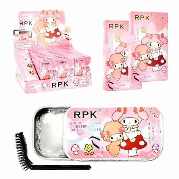 Jabón para cejas RPK empaque rosado diseño conejo y oveja