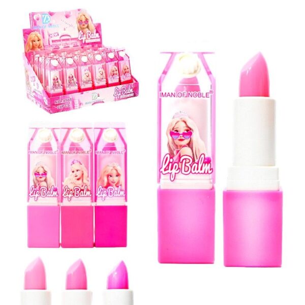 Labial mágico presentación caja de leche y barbi IMAN OF NOBLE